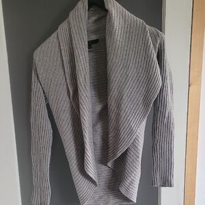 Aritzia Cozy Ribbed Shawl Collar Sweater Cardigan - Gray S